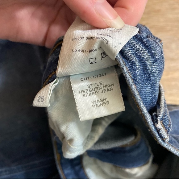 Reformation Hepburn High Skinny Jean Wash Rainier Size 25 - Picture 8 of 13